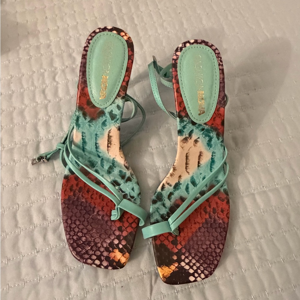 Fashion Nova Multicolor Snakeskin Heels